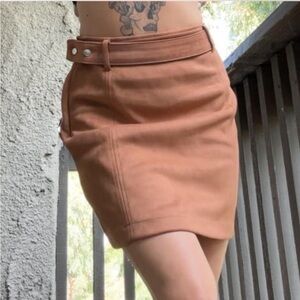 Stylish Tan Mini Skirt